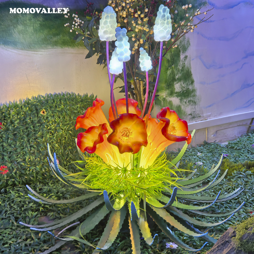Momovalley Night-Blooming Flower Fantasy LED Lamp for Wedding Garden Path Themed Event Decoration Magical Forest Ambience
