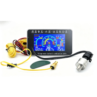 Prix d'usine – Tableau combiné numérique LCD 3-en-1 pour voiture/camion 12V/24V (pression d'huile, tension, température de l'eau) avec capteurs NPT 1/8