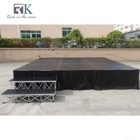 Système de mise en scène pliable pour plate-forme de scène mobile détachable carrée