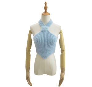Runwaylover 2783 <span class=keywords><strong>Mohair</strong></span> Ladies Sexy Halter Crop Tops - Product Image 1