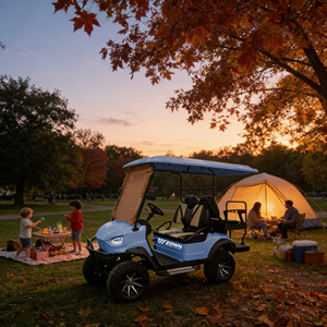 Voiturette de golf électrique tout-terrain tendance 2026, 4 places, batterie lithium 72V, suspension indépendante, certifiée CE, pour la chasse - Product Image 1