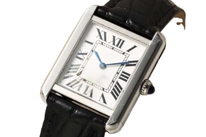 Fashionable Elegant Automatic Mechanical <b>Watch</b> Black Crocodile Patterned Leather Strap Stainless Steel <b>Case</b> Polished Treatment - Product Image 1