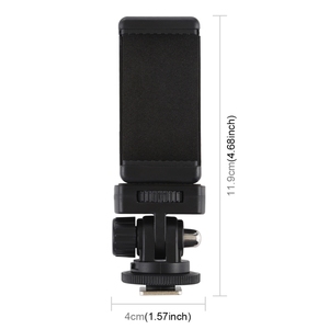 PULUZ Adaptateur de montage sur trépied à griffe froide 1/4 pouce, nouveau support de connexion en <span class=keywords><strong>plastique</strong></span> pour téléphone - Product Image 2