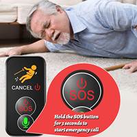 Mini montre GPS 4G VFA81 pour personnes âgées atteintes de la maladie d'Alzheimer, montre intelligente avec localisateur GPS, détection de chute, SOS, moniteur vocal d'urgence, double SIM