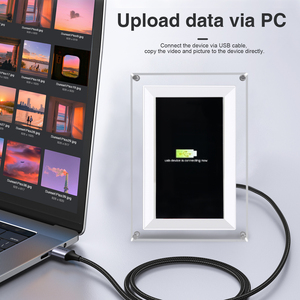 กรอบรูปไฟฟ้า OEM อะคริลิค ขนาด 5/7/10/12 นิ้ว พร้อมเซ็นเซอร์ตรวจจับความเคลื่อนไหว ช่องเสียบ USB และ SD การ์ด อัลบั้มดิจิตอลติดผนังสำหรับบ้าน - Product Image 5