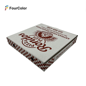 Cajas de <span class=keywords><strong>Pizza</strong></span> Corrugadas Impresas Personalizadas al por Mayor, Caja de Cartón para Empaque de Entrega de Alimentos con Logotipo - Product Image 5