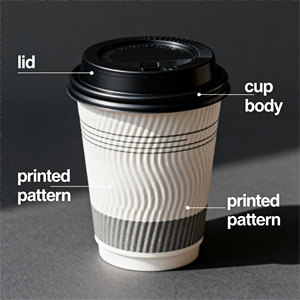 Bicchieri di Carta Biodegradabili Ecologici Personalizzabili con Logo <span class=keywords><strong>per</strong></span> <span class=keywords><strong>Caffè</strong></span> e Bubble Tea 4/8/12 oz - Product Image 2