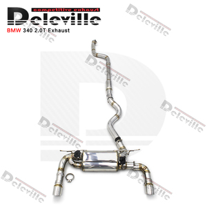Deleville 304 thép không gỉ catback ống xả cho BMW B58 F30 340/340i F36 440/440i 3.0T Van điều khiển <span class=keywords><strong>muffler</strong></span> - Product Image 2