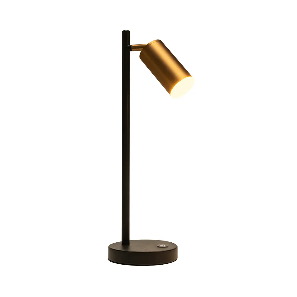 Modern popüler ev aydınlatma Gu10 anahtarı kısılabilir masa lambası siyah altın Metal masa lambası dekorasyon için