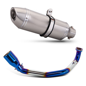 ระบบท่อไอเสีย GY6 สำหรับเครื่องยนต์ GY6 Zuma TANK150 TANK200 125CC/150CC/200CC ท่อไอเสียรถจักรยานยนต์ สีน้ำเงิน ท่อร่วมไอเสีย <span class=keywords><strong>Yoshimura</strong></span> <span class=keywords><strong>R77</strong></span> - Product Image 4