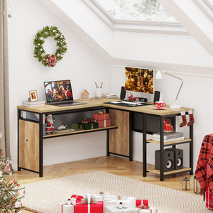 Tùy chỉnh màu sắc cổ kim loại và gỗ TV & Tủ máy tính lưu trữ Kệ nhà máy của Tủ Sách & kệ sách Bàn máy tính - Product Image 5