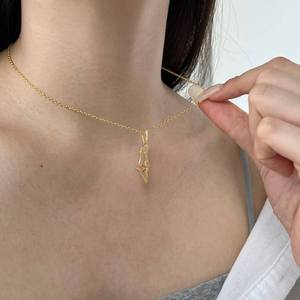 สร้อยคอเงิน S925ดีไซน์ใหม่สำหรับ Women18K ชุบทองอิสราเอลดาวดาวเดวิดสำหรับเป็นของขวัญในโอกาส - Product Image 3