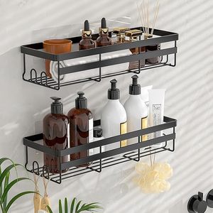 <strong>Shower</strong> <strong>Caddies</strong> 2 Pack - Adhesive <strong>Hanging</strong> <strong>Shower</strong> Shelf Bathroom Organizers and Storage No Drilling Stainless <strong>Shower</strong> Shelves - Product Image 2