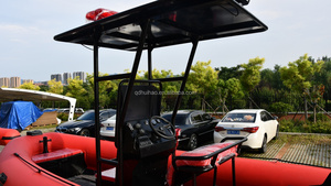 Nuevo estilo, barco deportivo de aluminio de 5,8 M, bote de costilla inflable de <span class=keywords><strong>rescate</strong></span> de dragón marino con motor fuera de borda para buzo, longitud total de 19 pies - Product Image 5