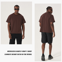 Logo personnalisé T-shirt Streetwear 100% coton épais pour hommes Style cropped de coupe Boxy surdimensionné avec un design unique