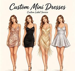 OEM Custom Solid Elegant <b>Sparkly</b> Sequin High Waist Cowl Neck Slim Bodycon <b>Mini</b> Evening Party Cocktail Dress for Women - Product Image 1