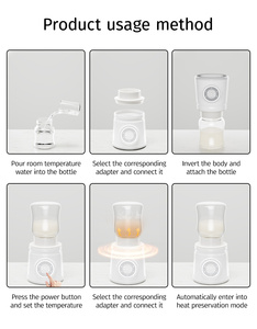 Chauffe-biberon portable intelligent sans fil électrique pour aliments pour bébés, idéal pour les voyages en extérieur et une alimentation rapide - Product Image 4