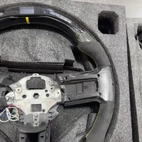 Volant en fibre de carbone à LED pour Ford Mustang 2010 2011 2012 2014, volant en daim