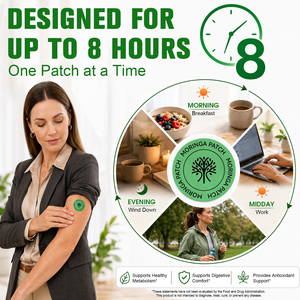 Acentiallabs 30 patchs végétaliens au Moringa avec extrait de feuille de Moringa, Berbérine et NAD+ pour favoriser le métabolisme et contrôler l'appétit - Product Image 5