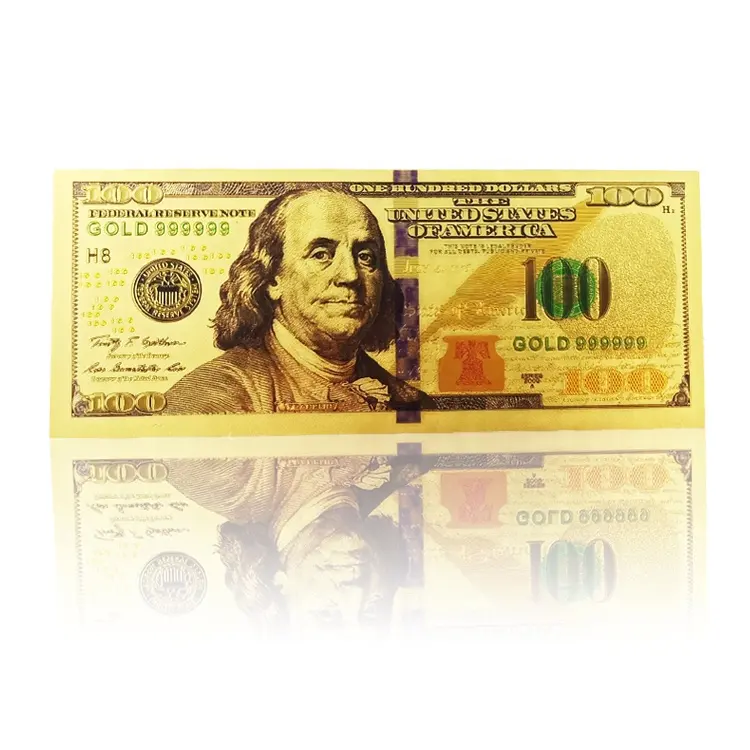FS-Craft World Kollektion für Souvenir Geschenk Bunter Druck US Bill $100 Dollar Banknot