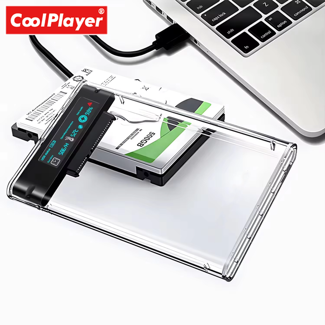 2.5'' SATA Type c HDD Case USB C 3.2 Gen 2 Enclosure SSD Box Hard Disk Health Monitoring HDD Case Enclosure