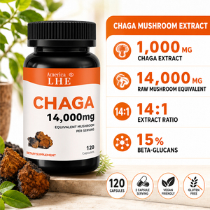 Suplemento Nutracéutico de Hongos Chaga Shecome, 14000mg, Favorece el Bienestar General, 120 Cápsulas de Hongos Chaga - Product Image 3