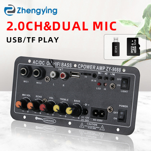 ZYD9088ミニハイファイアンプボードBT TFカードUSBインターフェイス30-120W 4オーム40Wスピーカー110V-220V-12V-24Vオーディオアンプモジュール - Product Image 5