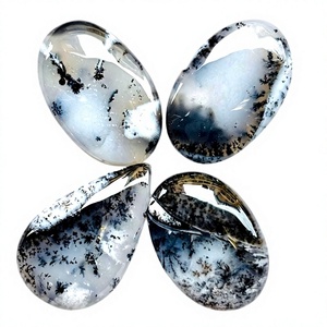 Collier en opale dendrite naturelle personnalisée, quartz rubis et pierres précieuses multiples, plaqué or, chaîne perlée, cadeau pour femme FAIJAN GEMS - Product Image 1
