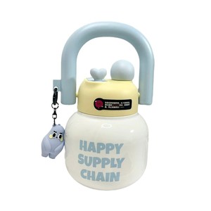 Decani Double Drink Large Belly <b>Plastic</b> <b>Cup</b> With Straw Leak Proof Gift <b>Cup</b> For Students Summer Use - Product Image 5