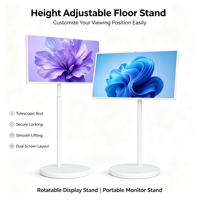 Kios Layar Sentuh Putar 27 Inci Android Digital Signage 1920X1080 dengan Dudukan Lantai untuk Periklanan