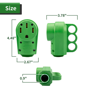 OEM 50암페어 NEMA 14-50R RV 교체 플러그 ED-508R 암 리셉터클 표준 접지 125V/250V 범용 RV 전원 코드용 - Product Image 2
