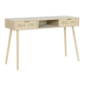 Consolle in MDF di Paulownia 120x42.5x78cm con Design a Griglia - Product Image 3