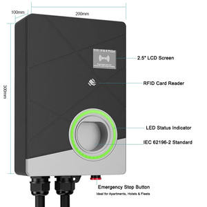 Chargeur EV triphasé 22 kW 380 V Type <span class=keywords><strong>2</strong></span>, borne de recharge murale EV, contrôle intelligent par application OCPP, certifié CE pour usage commercial - Product Image 4
