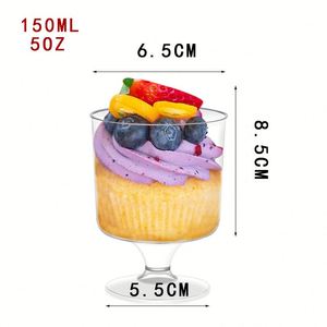 STARLII Prêt à expédier – Petites coupelles carrées jetables en plastique transparent à large ouverture avec couvercles et cuillères pour desserts et fêtes - Product Image 4