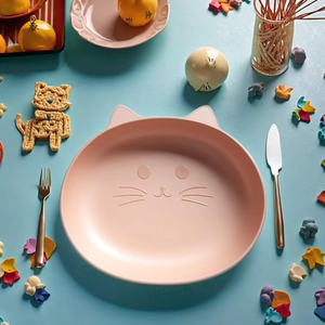 Assiette de service alimentaire de fête de mariage en plastique PP de luxe pour la maison, motif de dessin animé carré de 8 pouces - Product Image 5