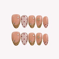 Offre Spéciale : Ongles Press-on Amande en Acrylique Scintillant Effet Glaissé, Cadre Doré Œil de Chat Lavande Rêveuse, Vente en Gros, Personnalisables, Faits Main