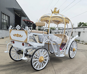 Hot Sale Electric Cinderella Pumpkin Carriage Durable Structure for Theme Park Tour Transport - Product Image 3