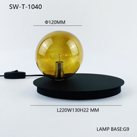 Lampe de fête LED portable Décoration de la maison Lumière de nuit Lampe de table en verre de luxe pour chambres à coucher
