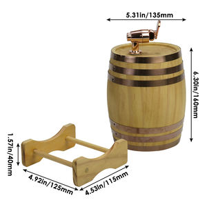 Piccolo artigianato in legno botti da bere 1 l3l5l legno <span class=keywords><strong>di</strong></span> pino <span class=keywords><strong>vino</strong></span> whisky birra barile tavolo per bar - Product Image 5