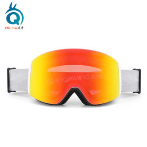 Xqhz Lunettes de ski pour enfants, double couche anti-buée, grand cylindre en TPU, taille unique, blanc pour enfants - Product Image 1