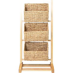 Étagère de rangement avec 3 paniers tissés 35,04 x 16,54 x 11,02 pouces, organisateur de salon détachable pour articles divers - Product Image 5