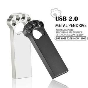 Kinh doanh bán buôn tùy chỉnh đầy màu sắc Mèo <span class=keywords><strong>Paw</strong></span> Shape kim loại <span class=keywords><strong>USB</strong></span> <span class=keywords><strong>Flash</strong></span> <span class=keywords><strong>Drive</strong></span> 2.0 3.0 16GB 32GB 64GB 128GB Pen <span class=keywords><strong>Drive</strong></span> dễ thương <span class=keywords><strong>USB</strong></span> Sticks - Product Image 2