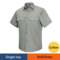 Tenue de travail d'été respirante en pur coton pour hommes, ensemble uniforme d'ingénierie électrique à manches longues et courtes