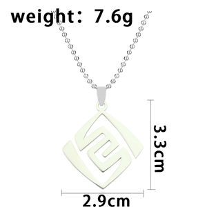 Collier pendentif en acier inoxydable Genshin Impact Vision, œil de Dieu, Pyro, Cryo, Electro, Dendro, Geo, Anemo, Hydro, collier ras du cou - Product Image 6