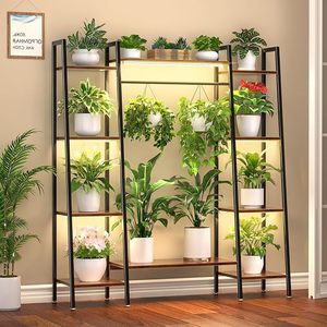 Soporte para plantas de 6 niveles para interiores con luces de cultivo, soporte grande para plantas, expositor de plantas para esquina - Product Image 3