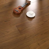 Plancher en bois d'ingénierie en noyer noir brossé antidérapant, insonorisé, multicouche, carreaux de bois massif, plancher composite en bois