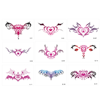 Autocollants de tatouage corporel temporaires sexy imperméables pour adultes, tatouages corporels sexy imprimés sur du papier durable
