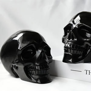 Wholesale Factory price Bohemian Style Black Obsidian <b>Skulls</b> Natural Crystal Carving for Unique Home Decor and Holiday <b>Gifts</b> - Product Image 3