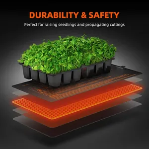 Spider Farmer 10インチx20.75インチ 苗用育苗ヒートマット 内蔵温度コントローラー付き 防水植物発熱パッド - Product Image 3