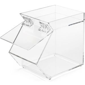 Rõ ràng Acrylic <span class=keywords><strong>Stackable</strong></span> kẹo <span class=keywords><strong>bin</strong></span> kẹo lưu trữ container Acrylic kẹo Dispenser với cửa bản lề - Product Image 6